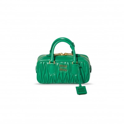 MIU MIU ARCADIE MATELASSÉ NAPPA LEATHER HANDBAG 5BB142 (22*10.5*7.5cm)